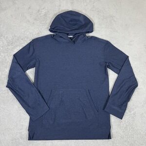 Outdoor Voices Sweatshirt Mens Small Blue Hooded Pullover Gym Hiking